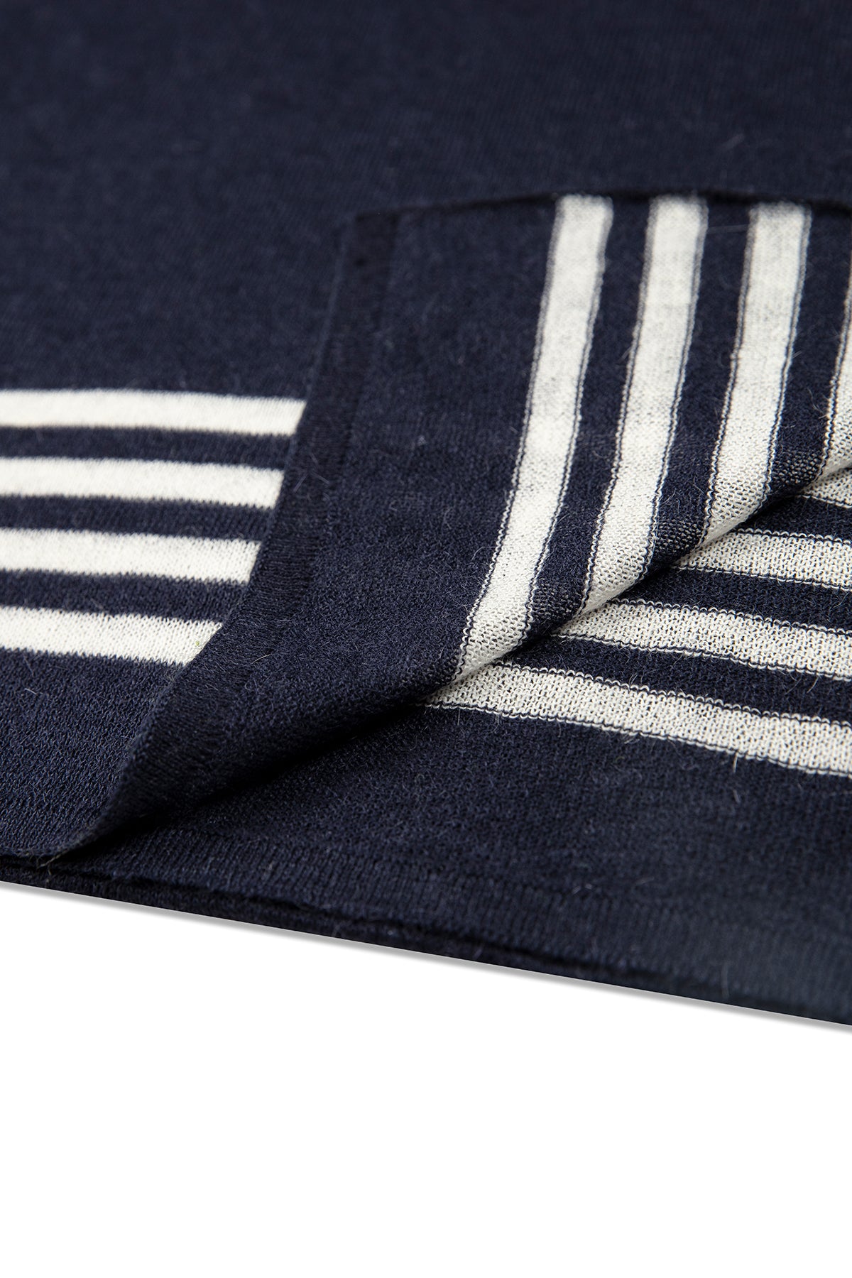 Navy Scarf Navy-Ecru
