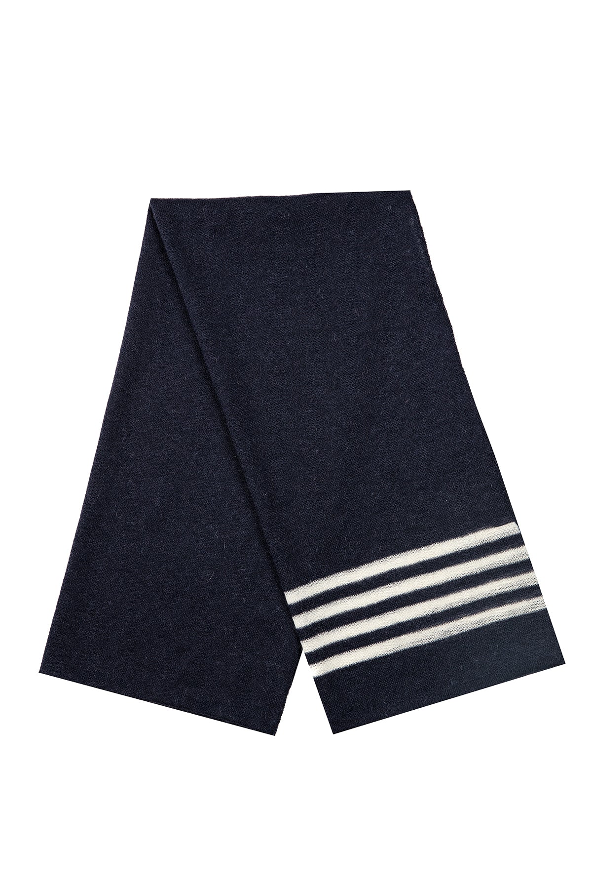 Navy Scarf Navy-Ecru