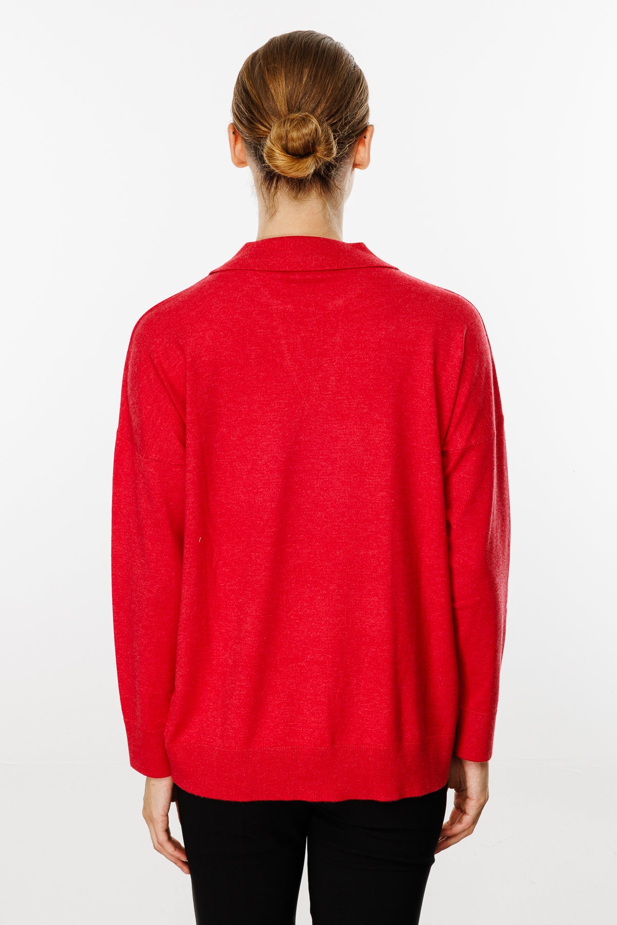 Polokraagblouse - Rood