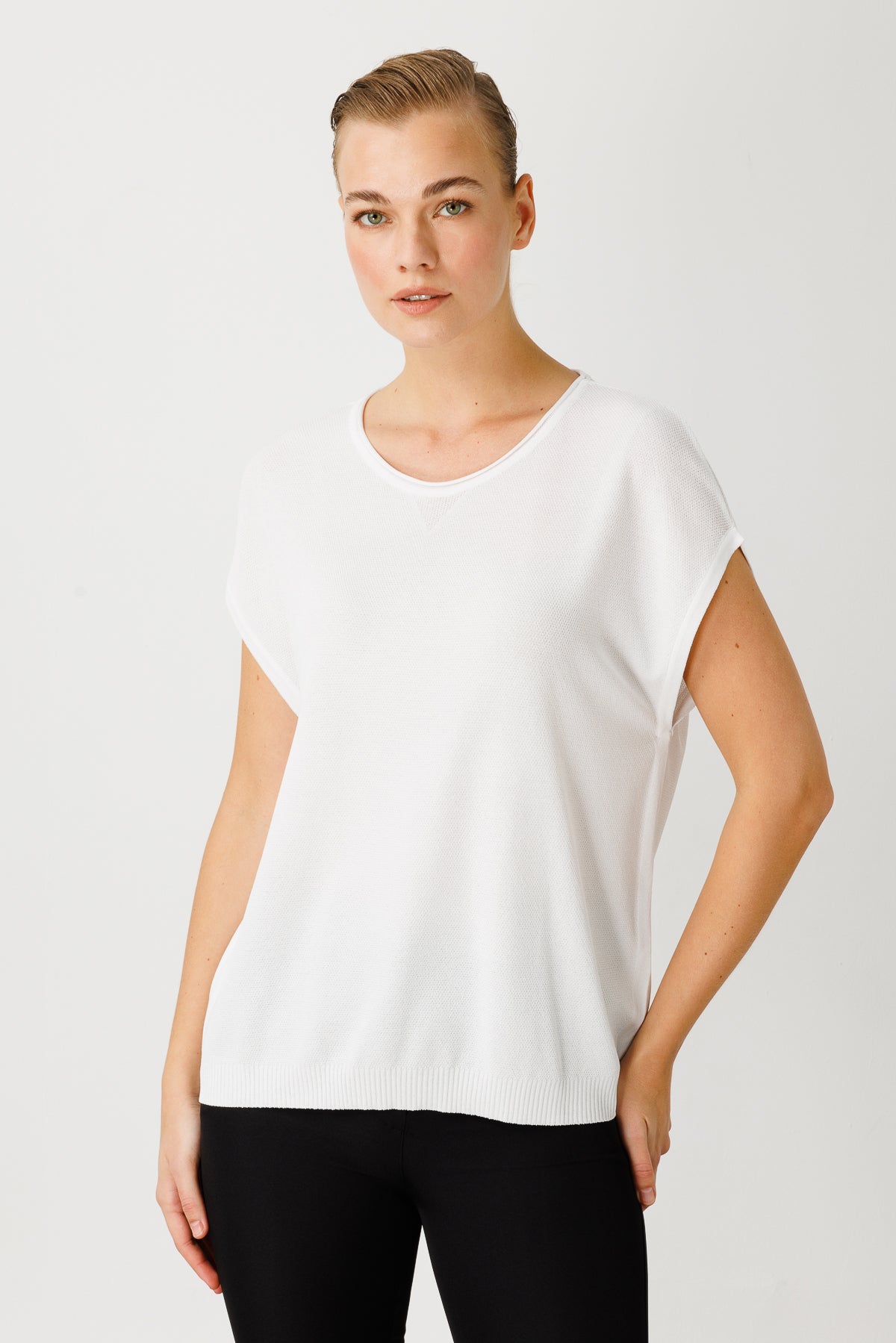BASIC DIAMANT BLOUSE ECRU