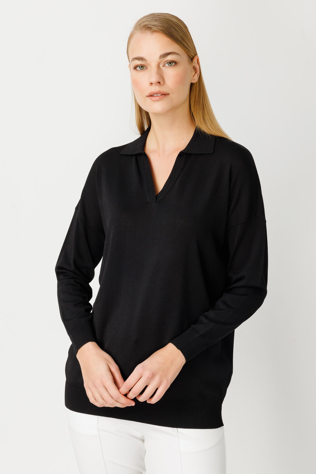 POLO BLOUSE ZWART