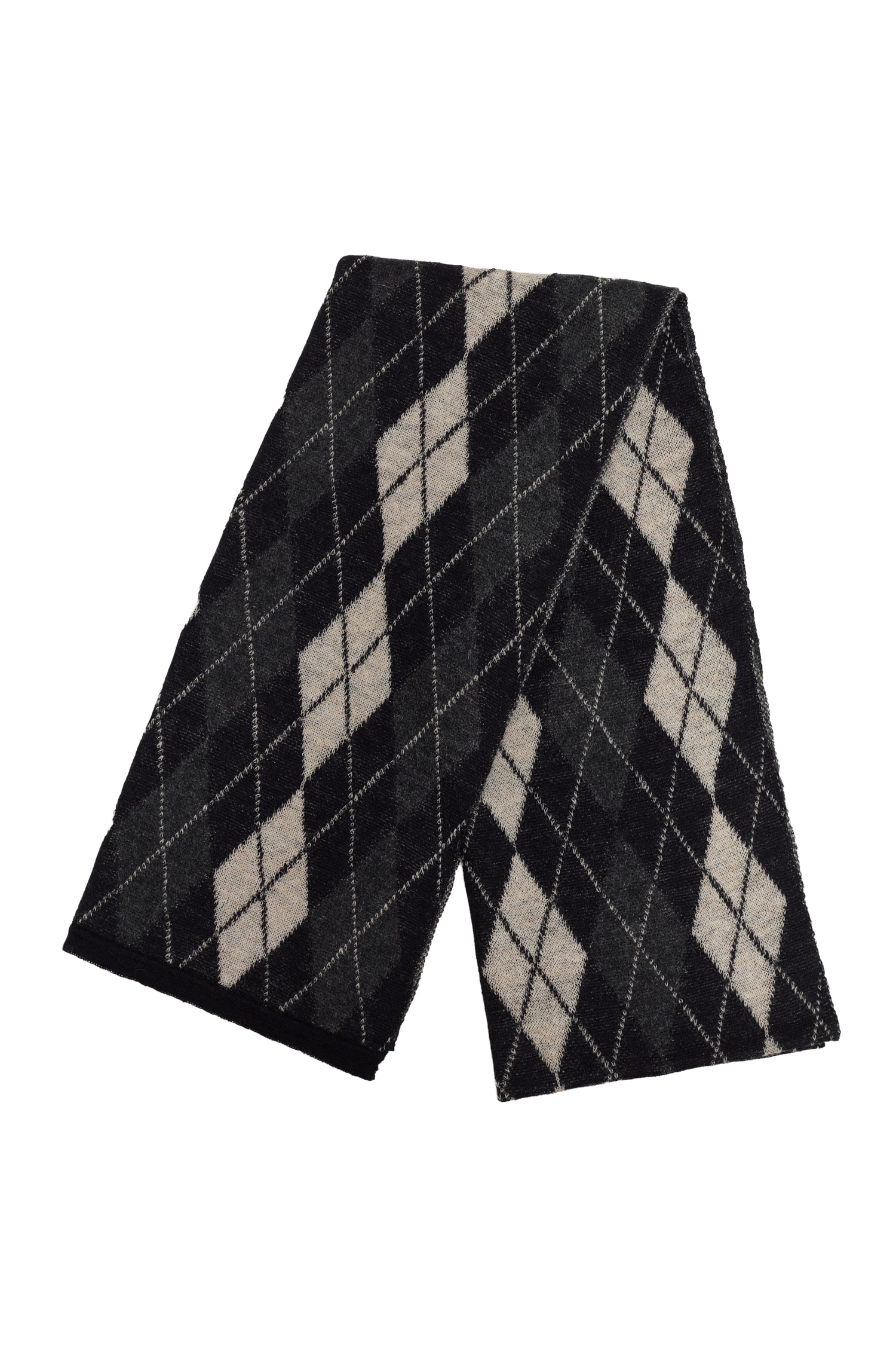 TROIA SCARF BLACK-BEIGE