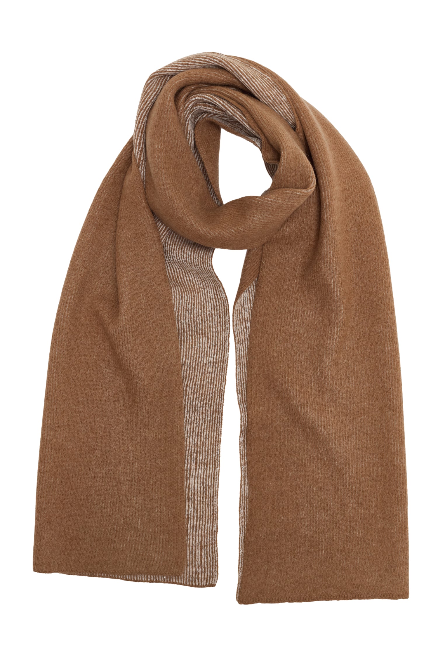 ARTEMIS BEANIE & SCARF WOOL SET CAMEL-ECRU