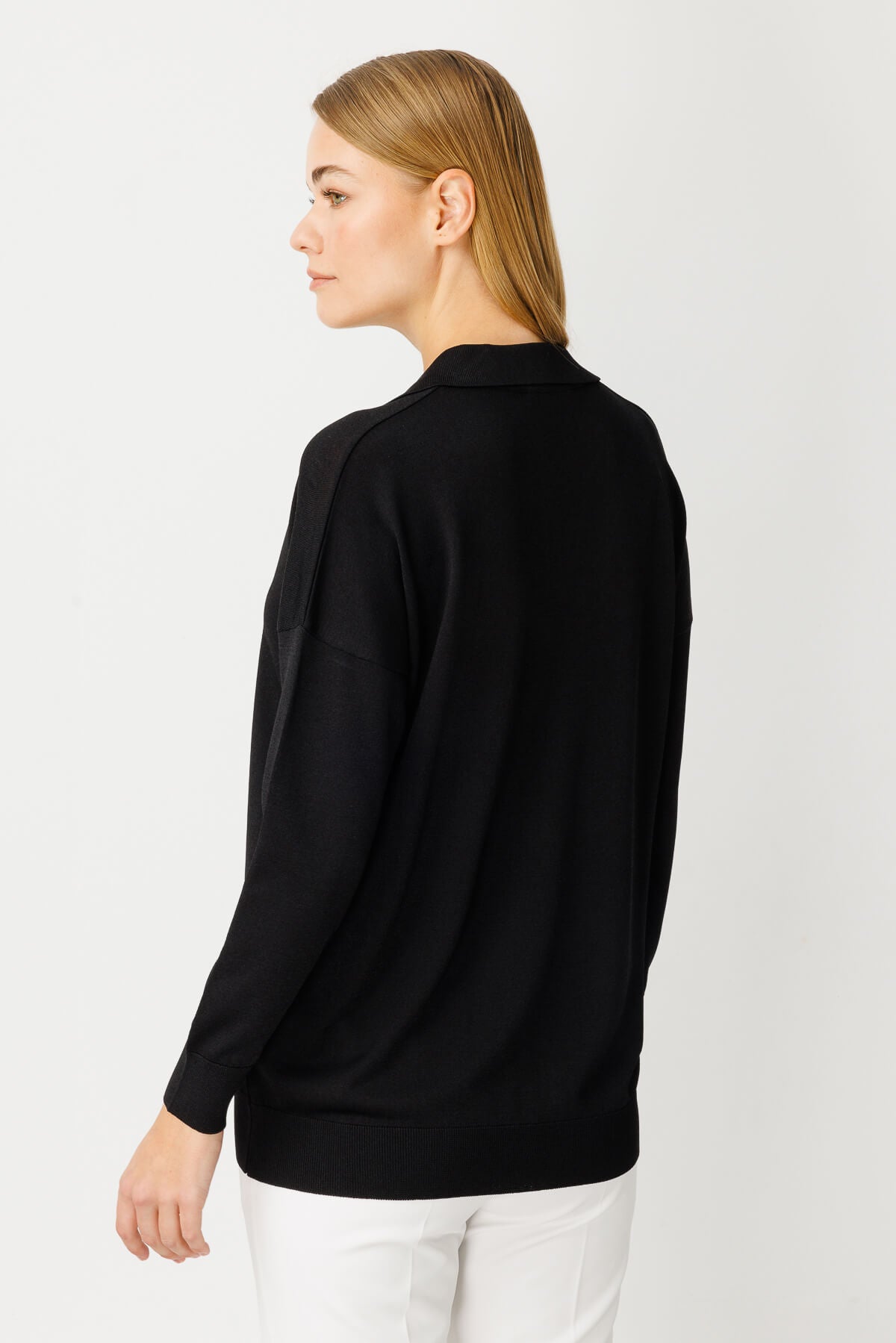 POLO BLOUSE ZWART