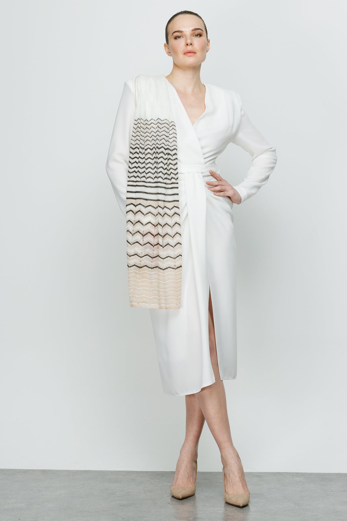 SİBELE ŞAL EKRU-BEJ-SİYAH