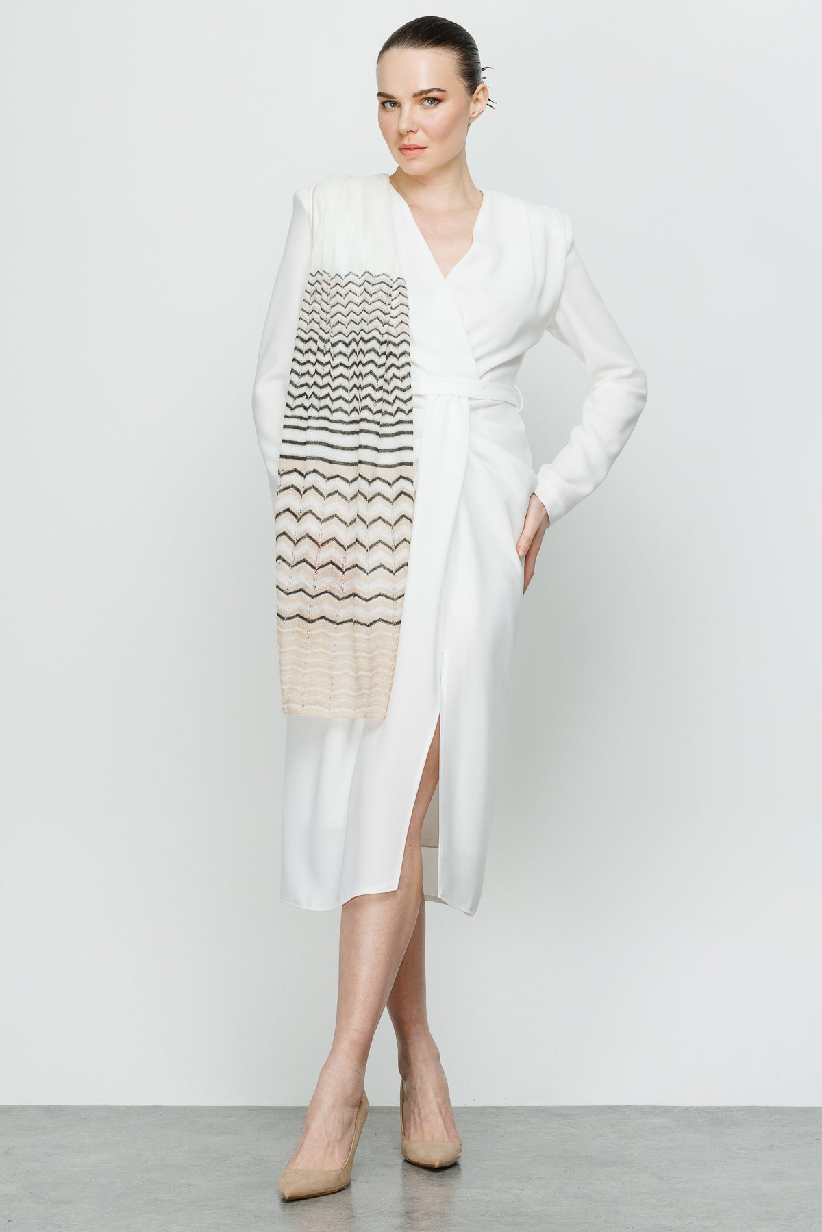 SİBELE ŞAL EKRU-BEJ-SİYAH