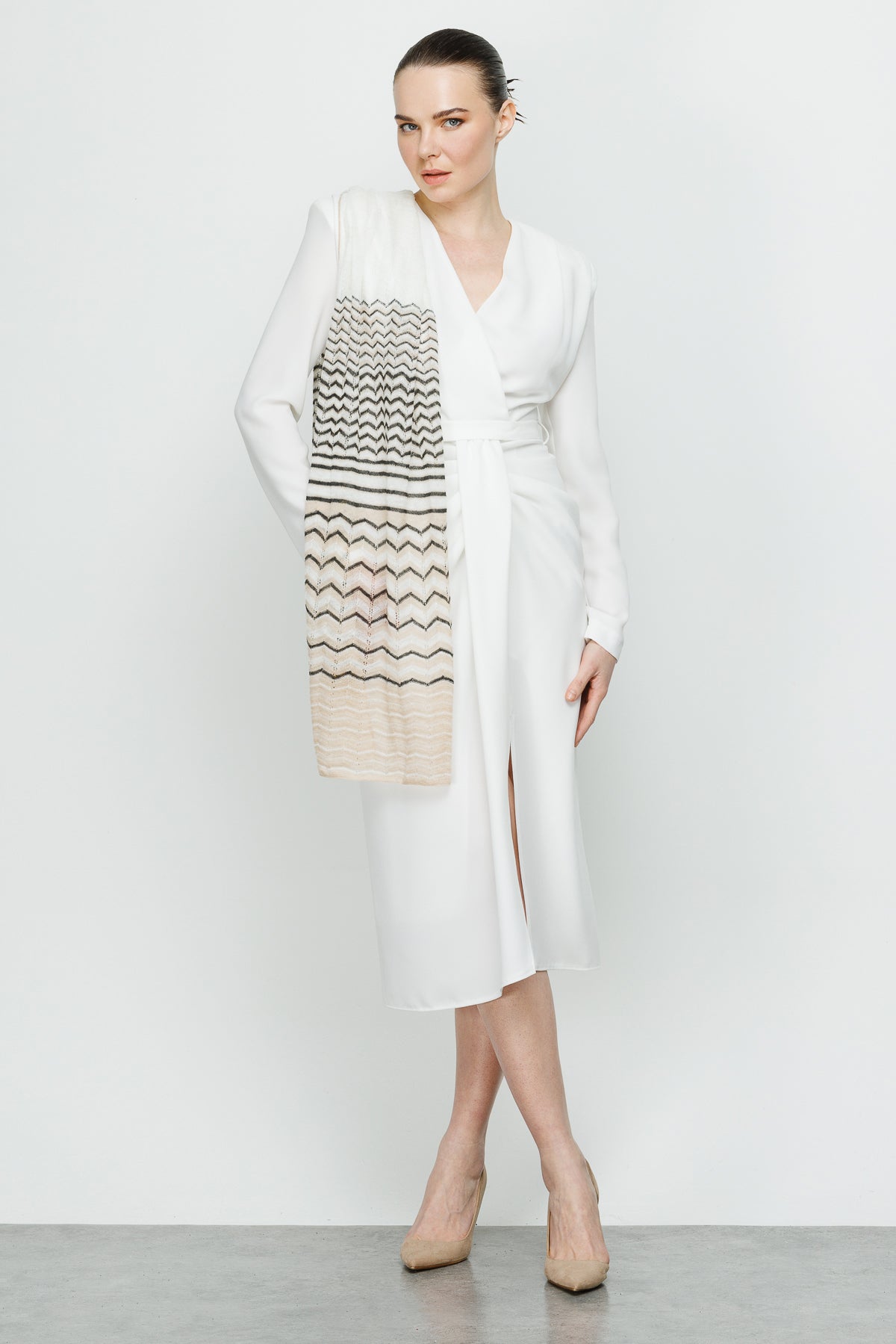 SİBELE ŞAL EKRU-BEJ-SİYAH