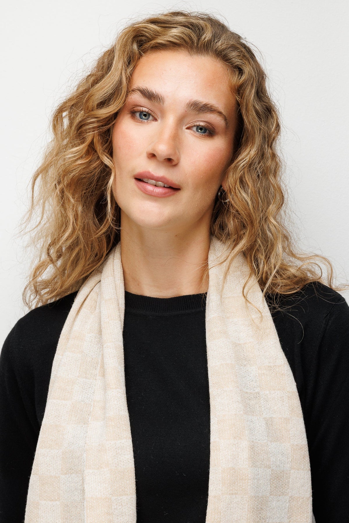 MOSAIC SHAWL ECRU-BEIGE