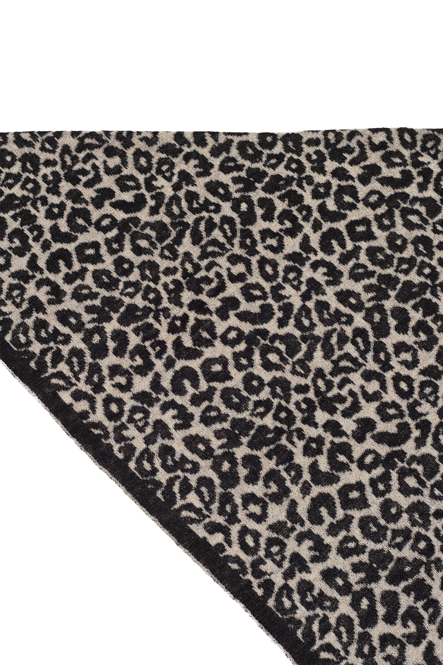 LEOPARD FOULARD BLACK-BEIGE