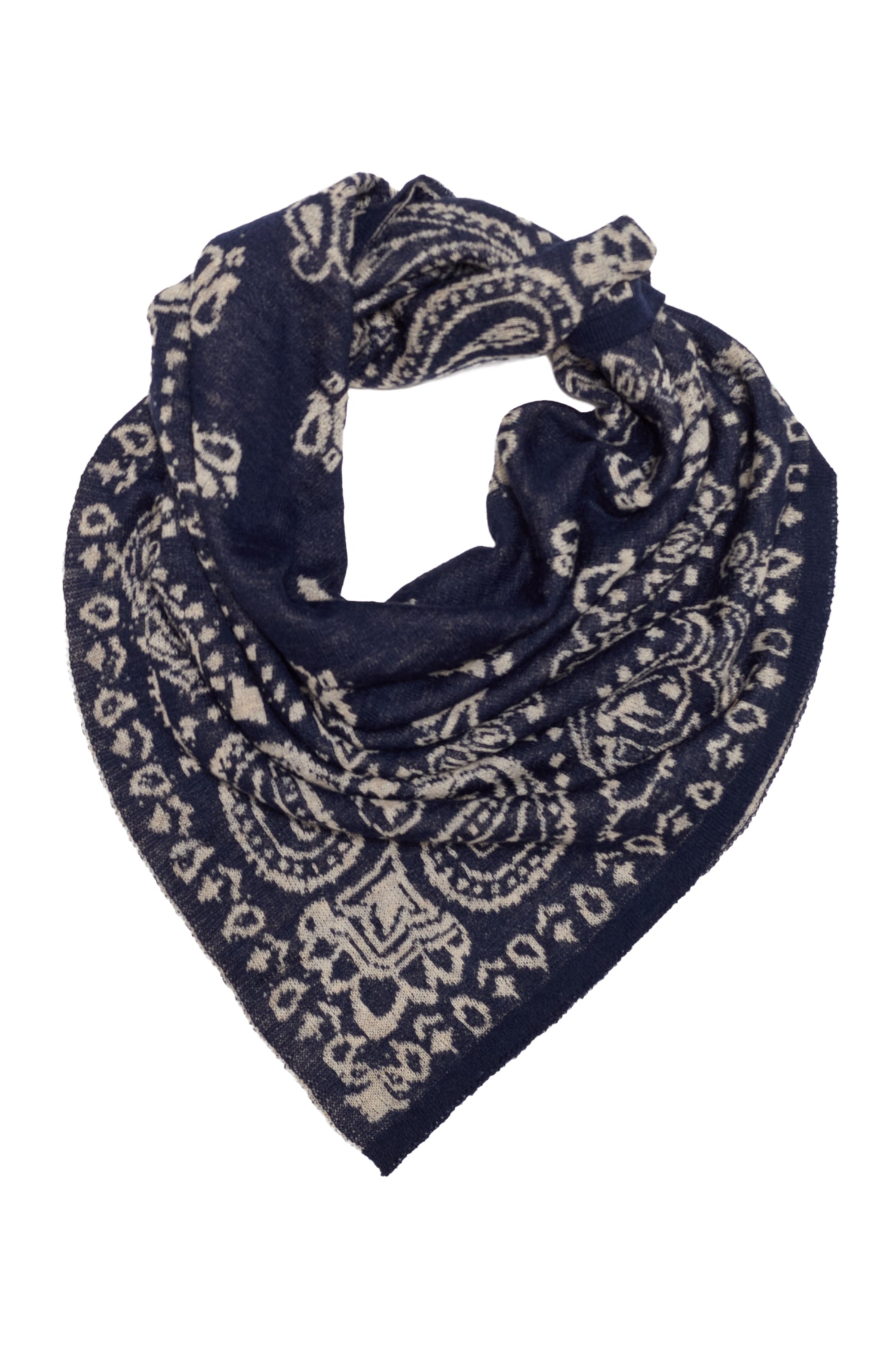 PERA FOULARD NAVY-BEIGE