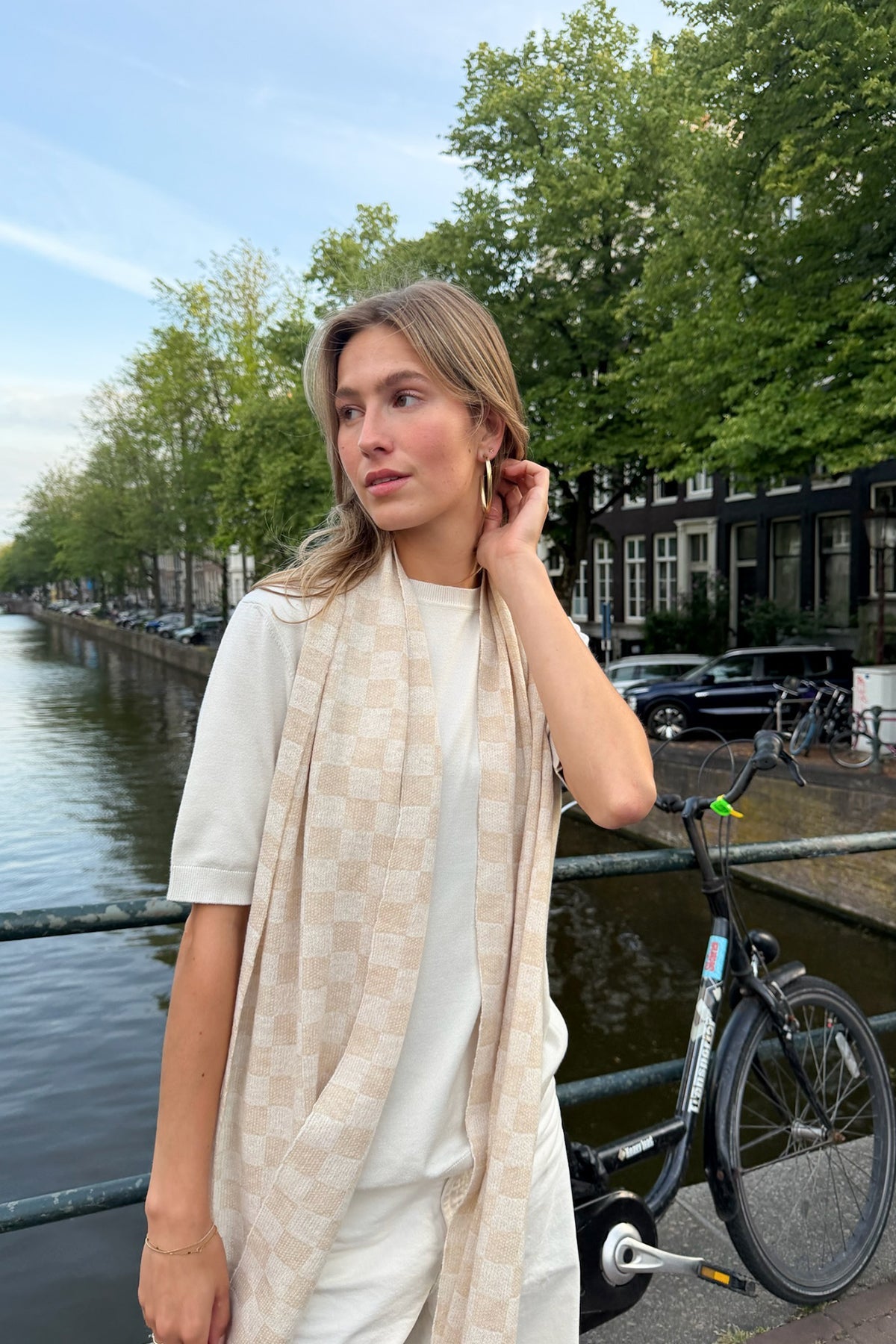 MOSAIC SHAWL ECRU-BEIGE