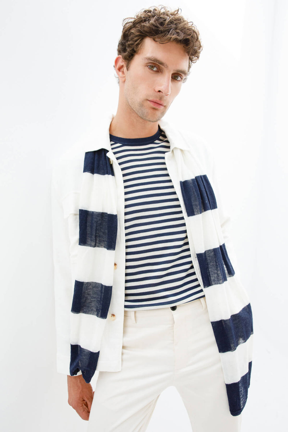 Spring Summer Men's Mohair Scarf Collection